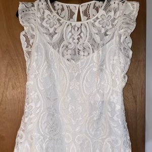 White House black market lace shirt